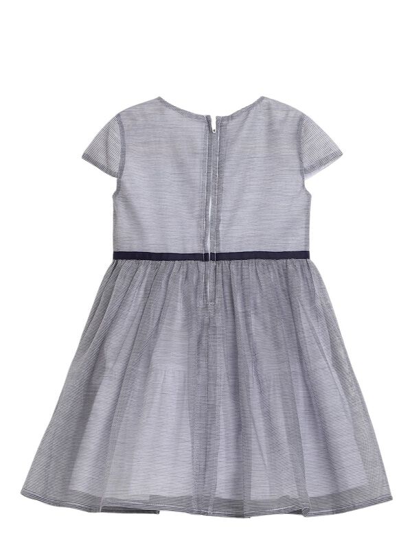 Girls Grey Short Sleeve Woven Dress image number 1